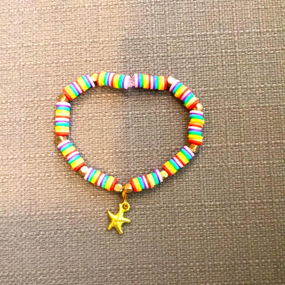 Medium RainBow Bracelet With Starfish Charm